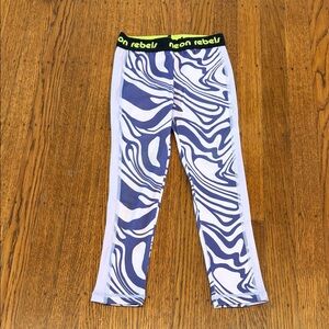 Neon Rebels Purple Swirl Leggings – Girls Size 4
